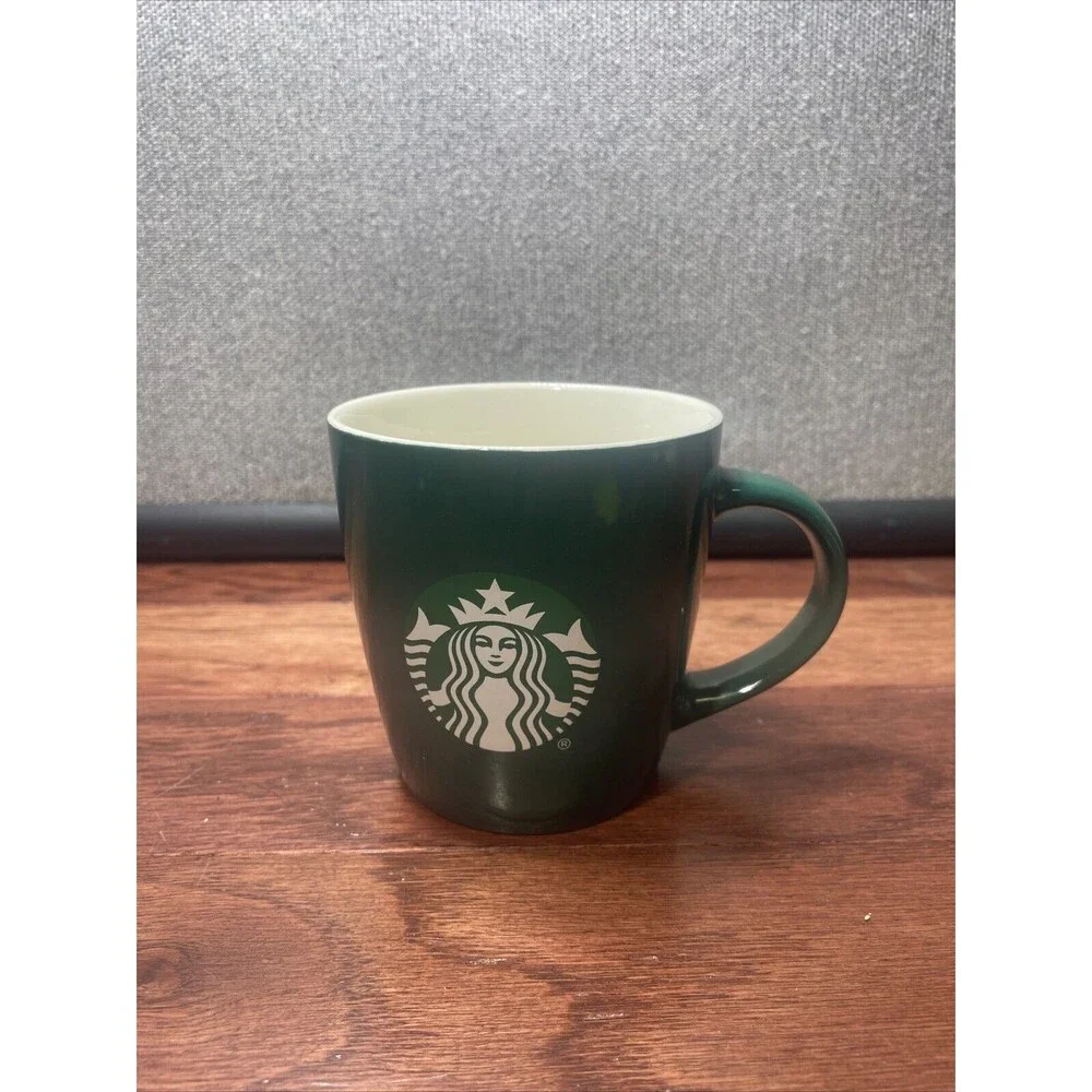 Starbucks Ceramic Green White Mermaid Siren Logo Coffee Cup 12oz Mug 2020